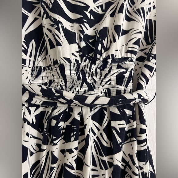 LOFT blue and white tropical dress size XS - Picture 4 of 8